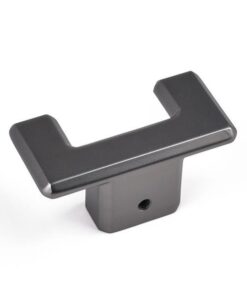 Agatatoare cuier dubla Carli, finisaj negru gun metal CB, 80x40x35 mm