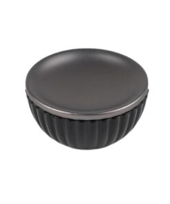 Buton pentru mobila cu baza striata Tamer, finisaj negru gun metal CB, &Oslash; 50 mm