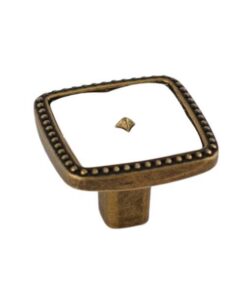 Buton pentru mobila Kali, finisaj alama antichizata CB, 23 mm
