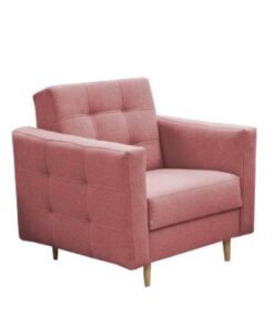 Fotoliu tapitat roz Amedia 88x90x95 cm