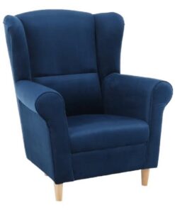Fotoliu tapiterie textil albastru Charlort 86x72x105 cm