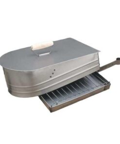 Gratar cu capac pentru aragaz, grill pentru patru bucati de friptura, tava pentru scurgerea grasimii 30x25 cm