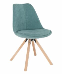 Scaun tapiterie textil verde mentol picioare lemn fag Sabra