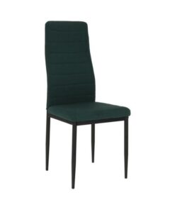 Scaun tapiterie textil verde smarald cadru metalic negru Coleta