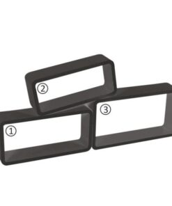 Set 3 etajere mdf negru Amos