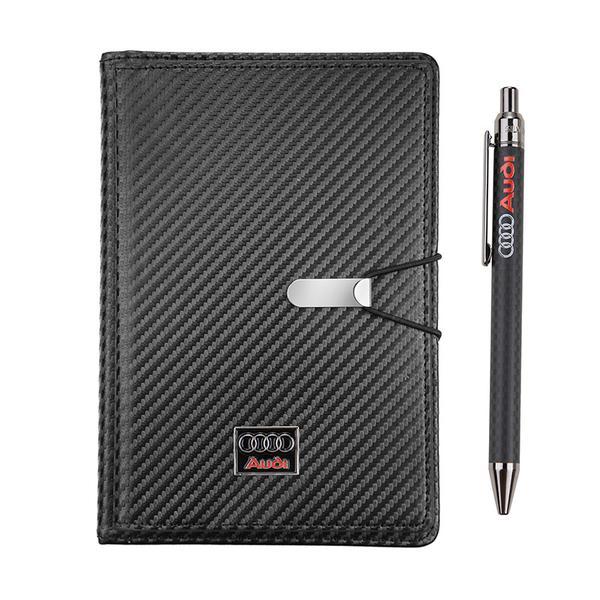 Set cadou Agenda si Pix cu sigla Audi, in cutie eleganta de lux