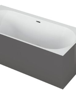 Cada de baie freestanding Spatio Solis, acril, antracit, 160x75 cm, montaj pe dreapta