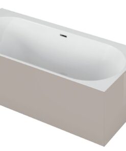 Cada de baie freestanding Spatio Solis, acril, gri, 160x75 cm, montaj pe dreapta