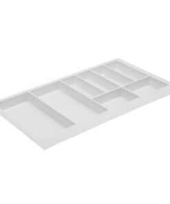 Suport organizare tacamuri Axispace, alb, pentru latime exterioara corp 900 mm, montabil in sertar de bucatarie
