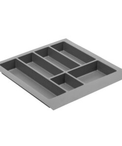 Suport organizare tacamuri Axispace, gri antracit, pentru latime exterioara corp 500 mm, montabil in sertar de bucatarie