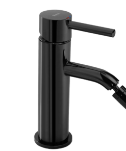 Baterie pentru bideu REA Lungo Negru Metallic Lucios