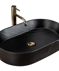 Lavoar pe blat Rea Nadia Stone Negru Mat