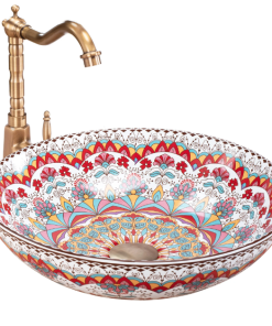 Lavoar pe blat cu model Rea Peru Alb Lucios