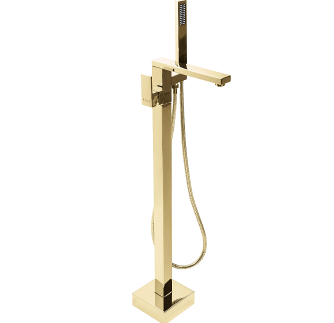 Baterie cada freestanding Rea Tery Auriu Lucios