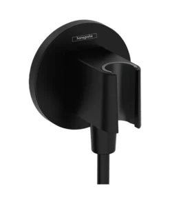 Racord de dus Hansgrohe FixFit S cu suport pentru para Negru Mat