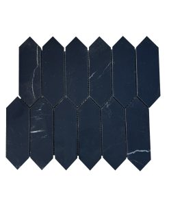 Mozaic Marmura Nero Pillar Polisata, 30.5 x 28 cm