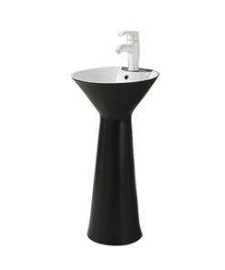 Lavoar rotund freestanding Fluminia Ketty MB Alb-Negru