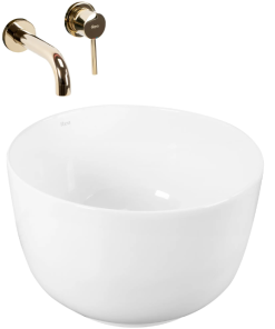 Lavoar pe blat REA Malena Alb Lucios