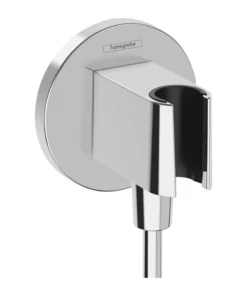 Cot racord Hansgrohe FixFit S cu suport pentru para de dus Crom