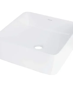 Lavoar pe blat Deante Jasmin 35x35 cm Alb