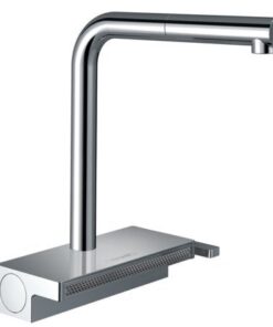 Baterie bucatarie Hansgrohe Aquno Select M81 250, dus extractibil, 2 jeturi, sBox, strecuratoare multifunctionala, crom - 73830000