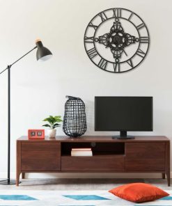 vidaXL Ceas de perete, argintiu, 78 cm, metal