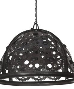 vidaXL Lampă de tavan industrială cu lanț, model roată, 65 cm, E27