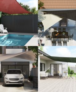 vidaXL Pânză parasolar, verde închis, 3x3x4,2 m, HDPE, 160 g/m²