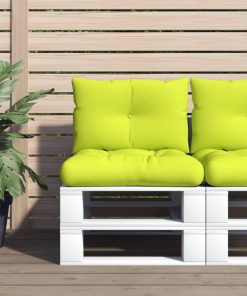 vidaXL Perne de paleți, 2 buc, verde aprins, material textil