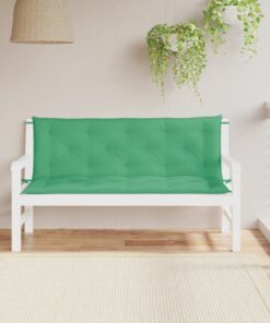 vidaXL Perne bancă de grădină 2buc., verde,150x50x7cm, țesătură oxford
