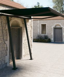 vidaXL Copertină retractabilă automat cu stâlpi, antracit, 3x2,5 m