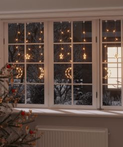 vidaXL Lumini lună și stele, 138 LED-uri, alb cald, cu telecomandă