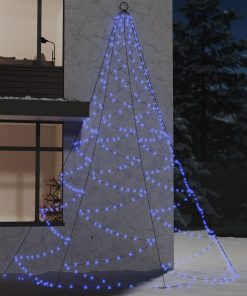 vidaXL Brad de perete cu cârlig metalic 720 LED 5 m interior/exterior