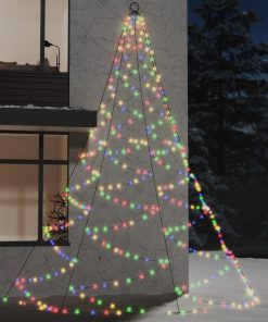 vidaXL Brad de perete cu cârlig metalic 720 LED 5 m interior/exterior