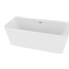 Cada dreptunghiulara freestanding Armance 150 cm Alb Lucios
