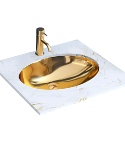 Lavoar incastrat Rea Nel 48 cm Auriu Lucios