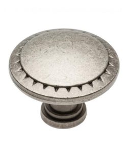 Buton pentru mobila Palermo, finisaj argint antichizat GT, D:32.5 mm