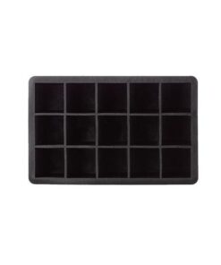 Forma de silicon pentru cuburi de gheata, 19.5 x 3.5 cm, Negru