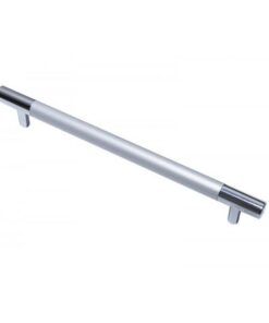 Maner cilindric model CR-SAT, 128 mm, finisaj aluminiu/crom lucios