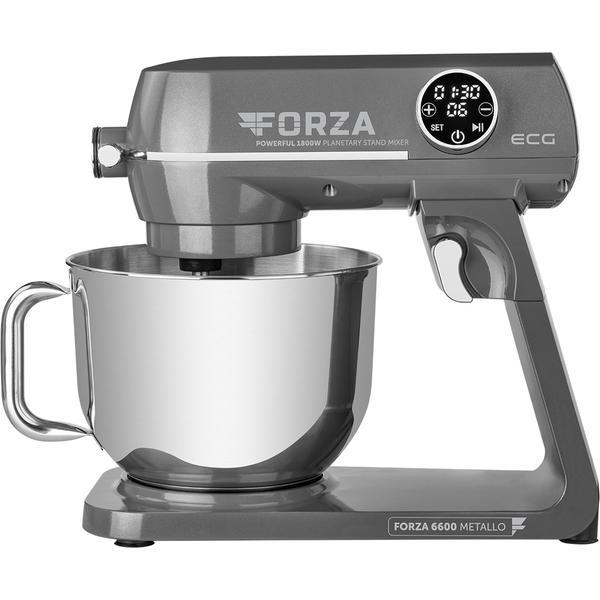 Robot de bucatarie ECG FORZA 6600 Metallo Scuro, 1800 W, 6,5 litri, LCD, sistem de amestecare planetar