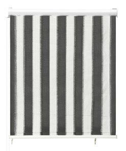 vidaXL Jaluzea rulou de exterior, dungi antracit și alb, 80x140 cm