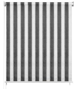 vidaXL Jaluzea rulou de exterior, 60 x 230 cm, dungi antracit și alb