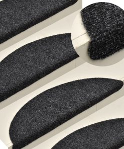 vidaXL Covorașe autoadezive scări 10 buc., maro, 56x17x3 cm, perforate