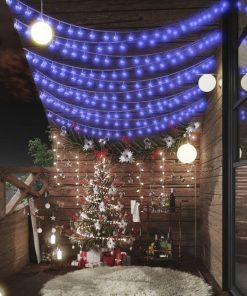 vidaXL Ghirlandă luminoasă, 200 LED-uri, albastru, 20 m, 8 funcții