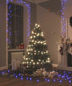 vidaXL Instalație de lumini cu 400 LED-uri, albastru, 40 m, 8 efecte
