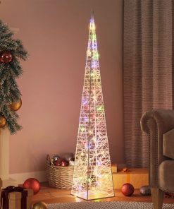vidaXL Con de lumină cu LED decorativ multicolor 120 cm, acril