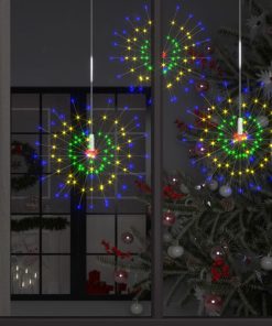 vidaXL Lampă cu artificii de Crăciun, 140 LED-uri, multicolor, 20 cm