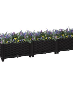 vidaXL Strat înălțat, 120x40x23 cm, polipropilenă