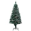vidaXL Brad de Crăciun artificial cu LED-uri&globuri&conuri pin 150 cm