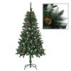 vidaXL Brad de Crăciun artificial cu LED-uri/globuri/conuri 150 cm